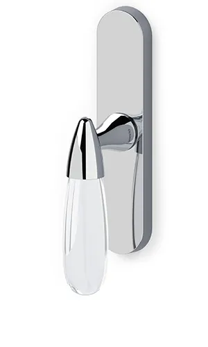 olivari-aurora-maniglia-per-porta-in-metallo-e-vetro-di-murano image 1