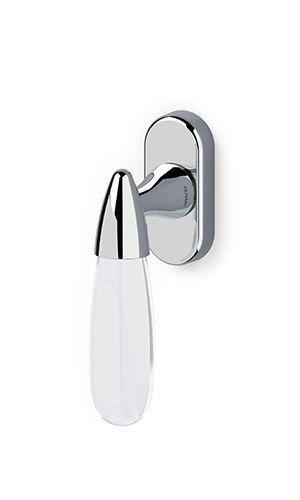 olivari-aurora-maniglia-decorativa-metallo-e-vetro-di-murano image 1